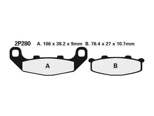Plăcuțe frână Nissin semi-metalice spate 2P-280NS