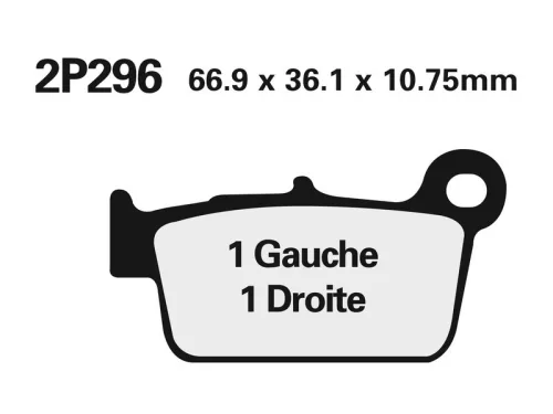 Plăcuțe frână Nissin sinterizate MX spate 2P-296ST-MX