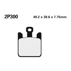 Plăcuțe frână Nissin sinterizate față 2P-300ST