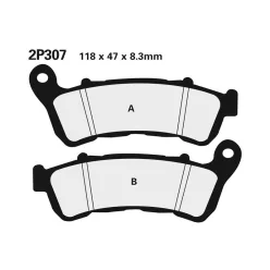 Plăcuțe frână Nissin sinterizate față 2P-307ST
