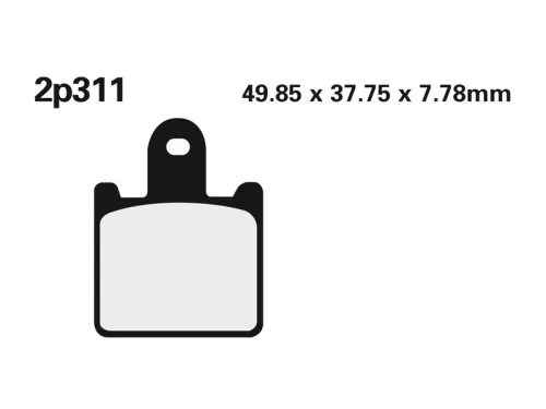 Plăcuțe frână Nissin sinterizate față 2P-311ST
