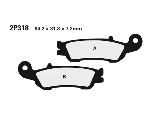 Plăcuțe frână Nissin sinterizate față 2P-318ST