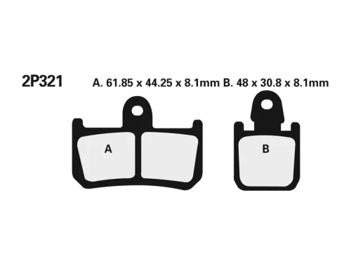 Plăcuțe frână Nissin sinterizate 2P-321ST