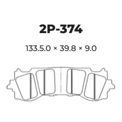 Plăcuțe frână Nissin sinterizate față 2P-374ST