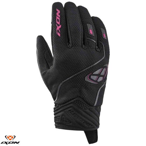 Manusi dama Roadster vara Ixon Hurricane 2 LS negru/fuchsia - degete tactile