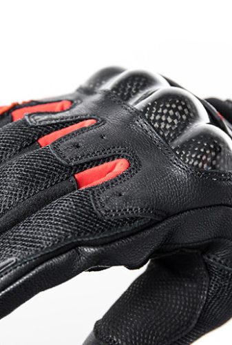 Manusi barbati Roadster vara piele/textil Ixon RS Rise Air MS negru/rosu