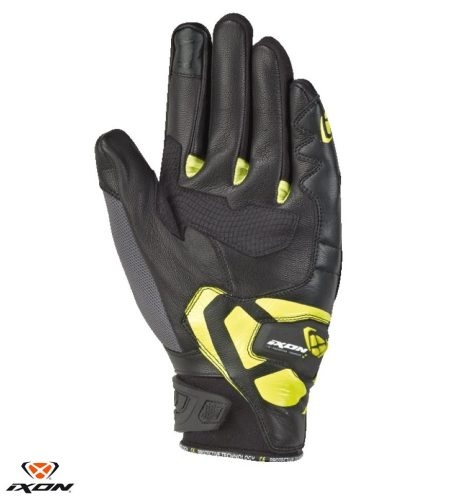 Manusi barbati Roadster vara piele/textil Ixon RS Rise Air MS gri/negru/galben