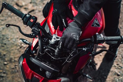 Manusi barbati Roadster Mid-season textil/piele Ixon MIG 2 WP MS negru/alb