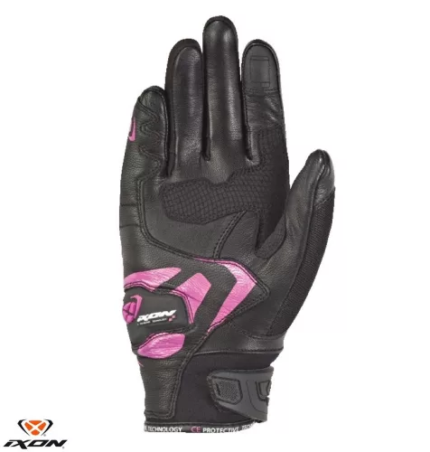 Manusi dama Roadster vara piele/textil Ixon RS Rise Air LS negru/fucshsia