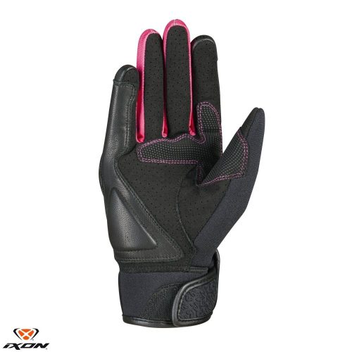 Manusi dama Roadster vara piele/textil Ixon RS Launch LS negru/fuchsia - degete tactile