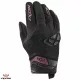 Manusi dama Roadster vara textil/piele Ixon MIG 2 LS negru/burgundy