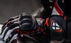 Manusi barbati Racing vara piele Ixon Thunder Air MS negru/rosu/alb