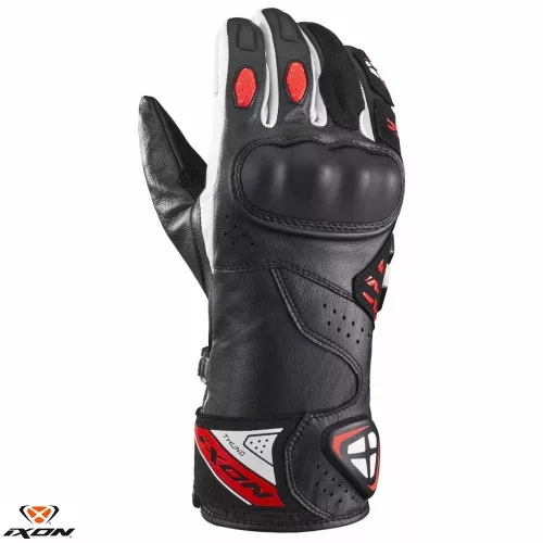 Manusi barbati Racing vara piele Ixon Thund MS negru/rosu/alb