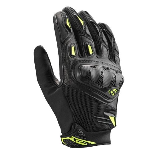 Manusi barbati Roadster vara piele/textil Ixon Rise Air 2 MS negru/galben