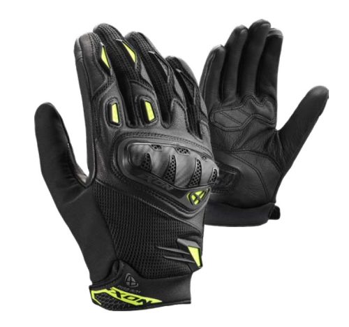 Manusi barbati Roadster vara piele/textil Ixon Rise Air 2 MS negru/galben