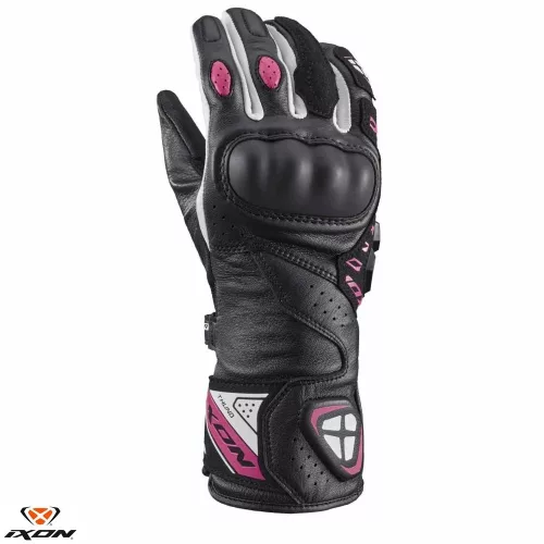 Manusi dama Racing vara piele Ixon Thund LS negru/fucshia