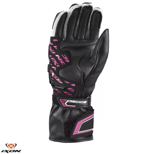 Manusi dama Racing vara piele Ixon Thund LS negru/fucshia