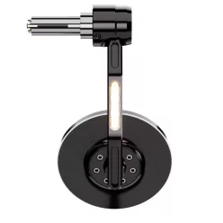   Oglindă capăt de ghidon Highsider Conero cu semnalizator LED, negru (bucată)