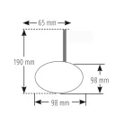 Oglindă capăt de ghidon Highsider Conero cu semnalizator LED, negru (bucată)
