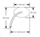 Oglindă Highsider mini universală Ø 80 mm, filet dreapta, crom, neomologat (bucată)