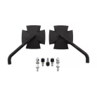 Oglindă Highsider Iron Cross, negru (pereche)