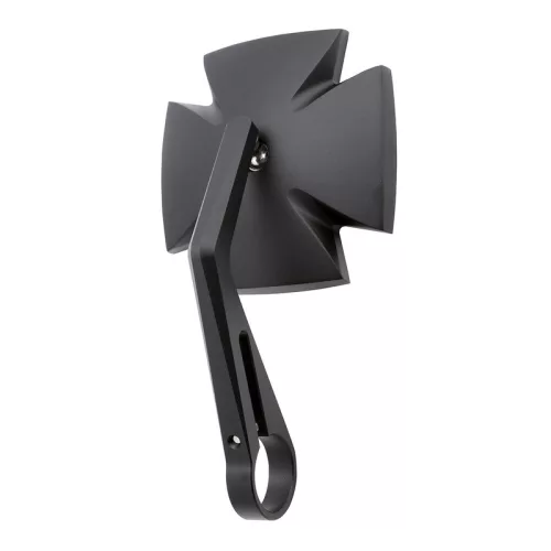 Oglindă capăt de ghidon Highsider Iron Cross, negru (bucată)