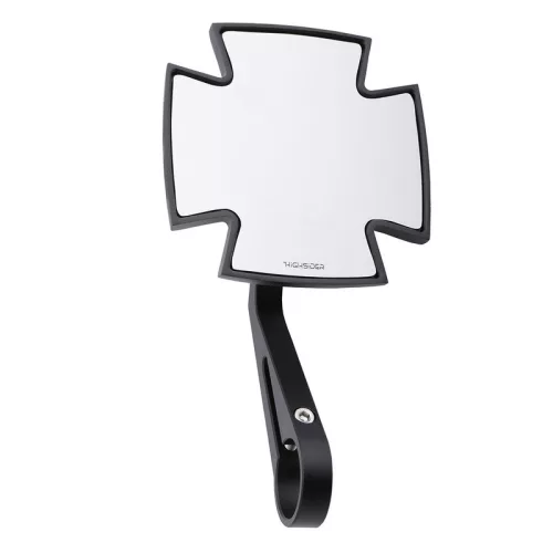 Oglindă capăt de ghidon Highsider Iron Cross, negru (bucată)