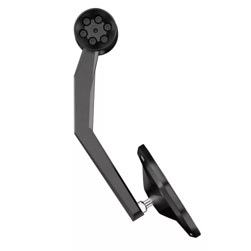 Oglindă capăt de ghidon Highsider Victory-X Rim cu semnalizator LED, suprafață striată, negru mat (bucată)