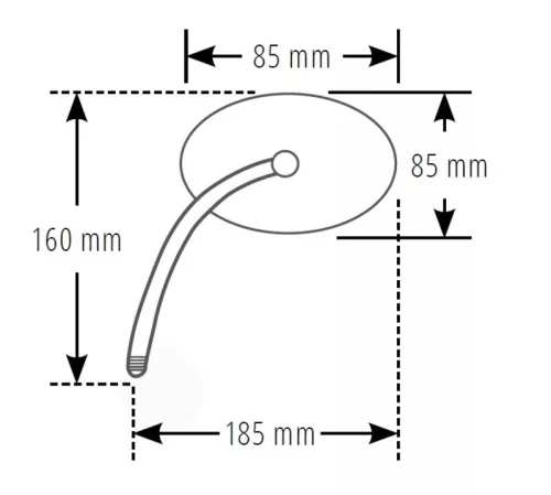 Oglindă Highsider Mini, negru (pereche)