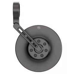  Oglindă capăt de ghidon Highsider Conero Black Edition, braț scurt, negru mat (bucată)