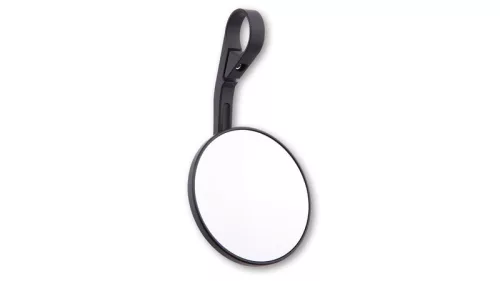 Oglindă capăt de ghidon Highsider Conero 2 Black Edition, braț lung, negru mat (bucată)