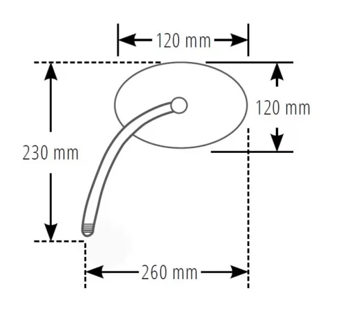 Oglindă Highsider pentru Kawasaki ER-5, Zephyr 750/1100, crom (bucată)