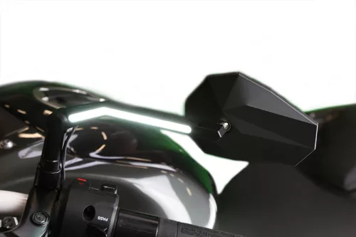 Oglindă Highsider Stealth-X3 cu lumină de poziție LED, negru (pereche)