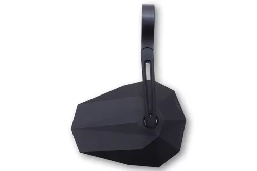 Oglindă capăt de ghidon Highsider Stealth-X5, braț scurt, negru mat (bucată)