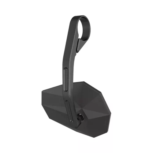 Oglindă capăt de ghidon Highsider Stealth-X6, braț lung, negru mat (bucată)