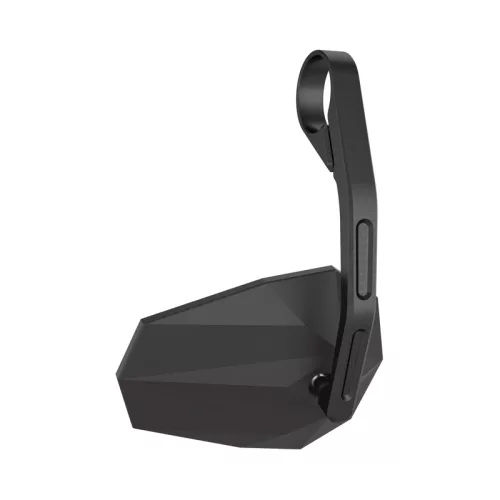 Oglindă capăt de ghidon Highsider Stealth-X6, braț lung, negru mat (bucată)
