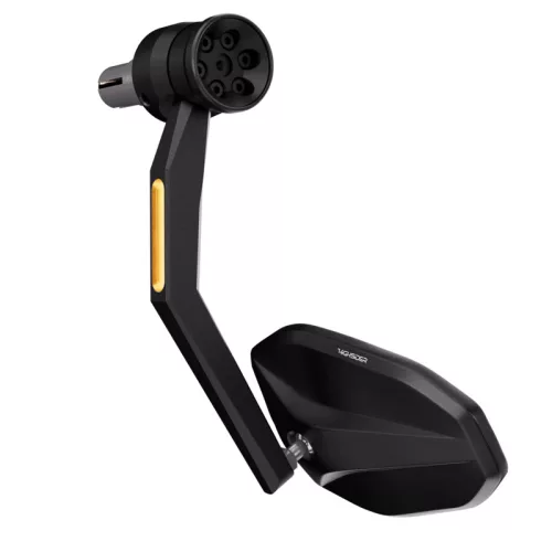 Oglindă capăt de ghidon Highsider Victory-Rim cu semnalizator LED, negru mat (bucată)