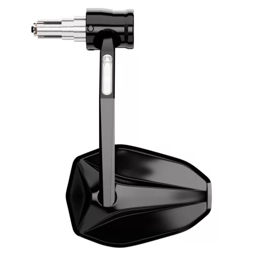 Oglindă capăt de ghidon Highsider Victory-Rim cu semnalizator LED și lumină de poziție, negru (bucată)