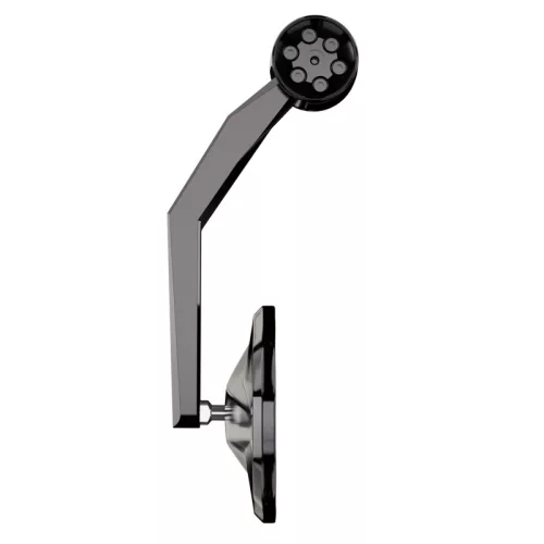Oglindă capăt de ghidon Highsider Victory-Rim cu semnalizator LED și lumină de poziție, negru (bucată)