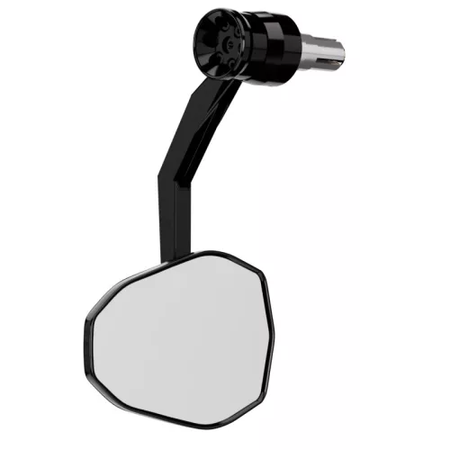 Oglindă capăt de ghidon Highsider Victory-Rim cu semnalizator LED și lumină de poziție, negru (bucată)