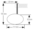 Oglindă capăt de ghidon Highsider Victory-Rim cu semnalizator LED și lumină de poziție, negru (bucată)