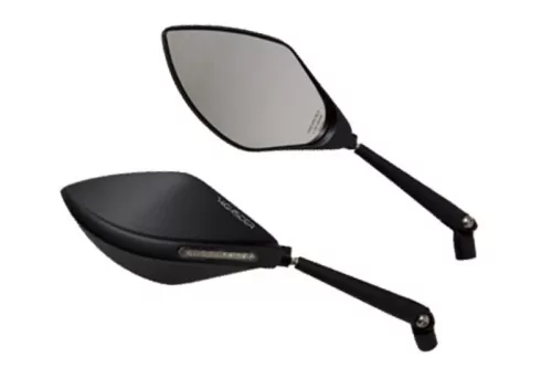 Oglindă de carenaj Highsider Torezzo cu semnalizator LED, negru (pereche)