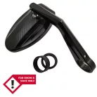 Oglindă capăt de ghidon Highsider Ferrara cu caneluri frezate, negru (bucată)