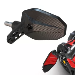   Oglindă capăt de ghidon Highsider Victory-X Force-Evo, negru (bucată)