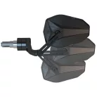 Oglindă capăt de ghidon Highsider Victory-X Force-Evo, negru (bucată)