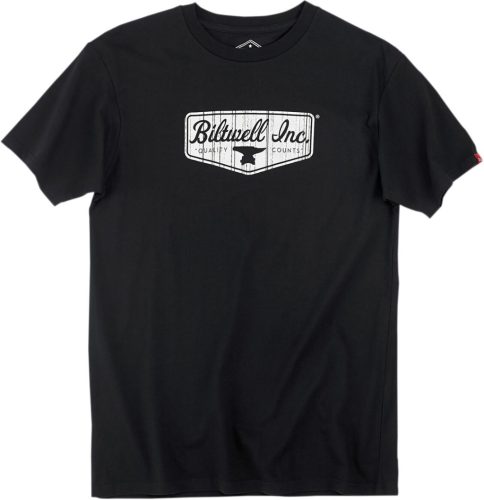 TEE BW SHIELD BLK SM