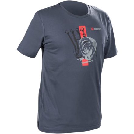 Akrapovic Tee Men Rd Strip Bl/Gr S 801767