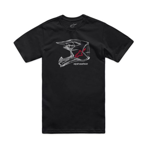 Tee Mx Helmet Ss Bk M