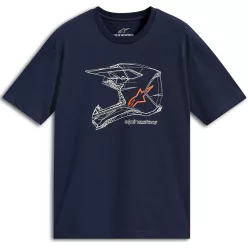 Tricou Casual Alpinestars MX Helmet CSF bleumarin