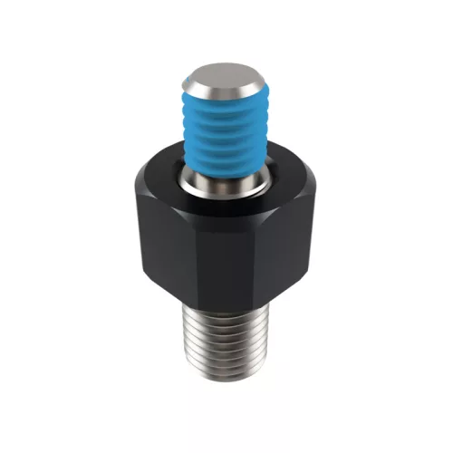 Adaptor oglindă Highsider M10x1,25 filet dreapta pe M8, negru mat (bucată)